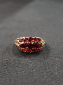 9 CARAT GOLD GARNET RING