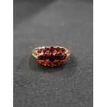 9 CARAT GOLD GARNET RING