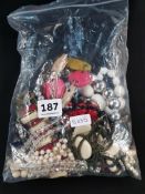 BAG OF VINTAGE JEWELLERY