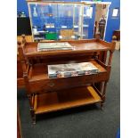 ANTIQUE MAHOGANY DUMB WAITER/BUFFET