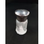 SILVER TOPPED PERFUME BOTTLE - BIRMINGHAM 1916