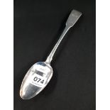 IRISH SILVER SERVING SPOON - DUBLIN 1810 'HAMY' 'SN' 9' CIRCA 72G