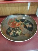LARGE ANTIQUE ORIENTAL CHARGER WITH EARLY REPAIR