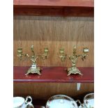 PAIR OF BRASS CANDLESTICKS