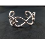 SILVER 925 HEART CUFF