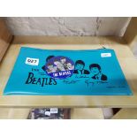 BEATLES BADGE AND PENCIL CASE