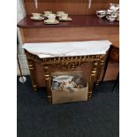 GILT MARBLE TOPPED HALL TABLE