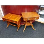 2 X TWO DRAWER LAMP TABLES