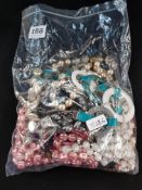 BAG OF VINTAGE JEWELLERY