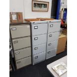 3 METAL AND 1 SMALL FILING CABINET