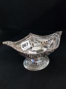 SILVER PIERCED FOOTED DISH BY GOLDSMITHS SILVERSMITHS CO. LONDON 1900 CIRCA 4.5OZ