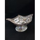 SILVER PIERCED FOOTED DISH BY GOLDSMITHS SILVERSMITHS CO. LONDON 1900 CIRCA 4.5OZ