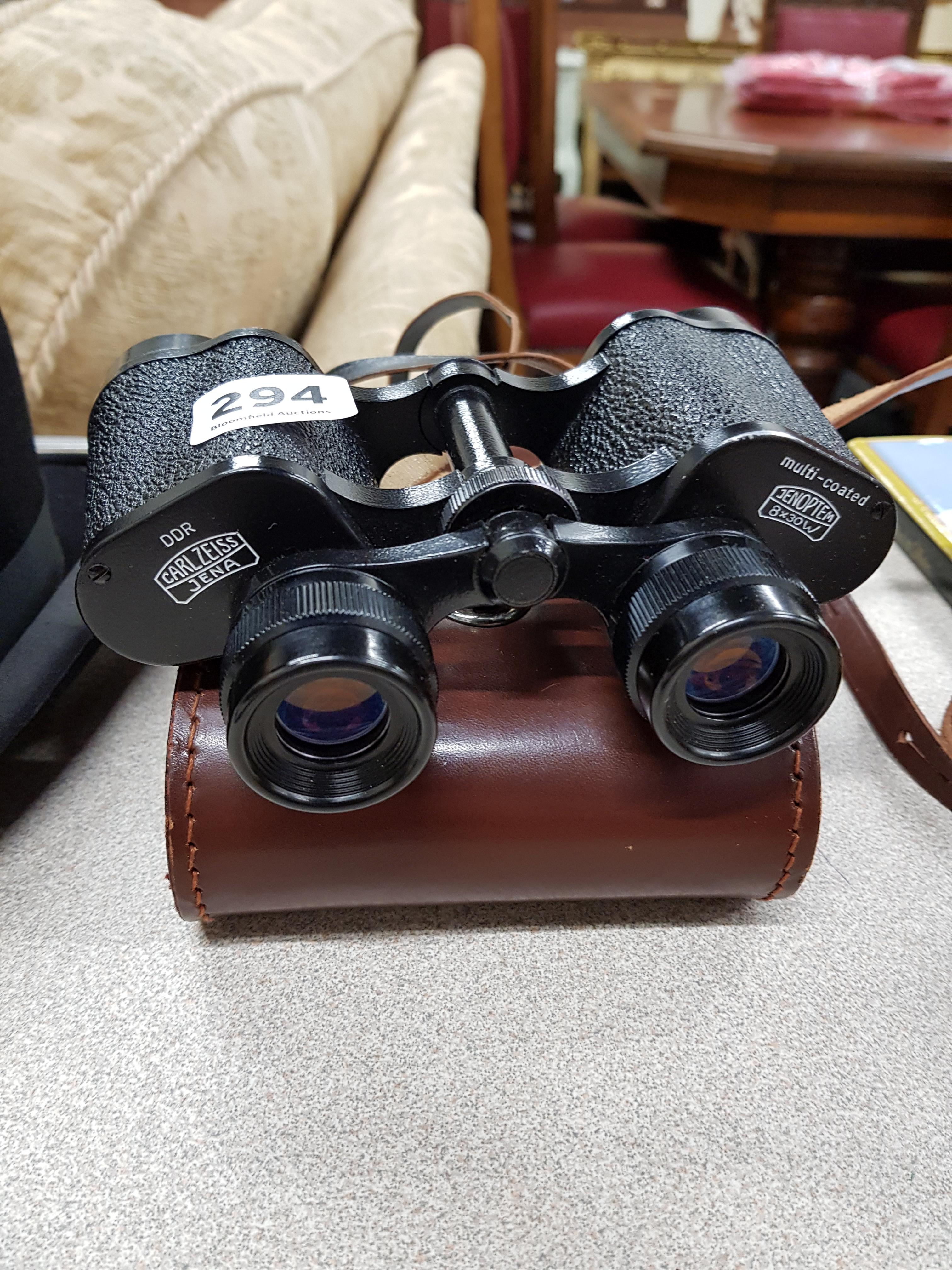 CARL ZEISS 8X30 BINOCULARS AND CASE