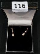 9 CARAT GOLD AND PEARL EARRINGS