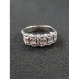 18 CARAT WHITE GOLD ART DECO STYLE DIAMOND CLUSTER RING