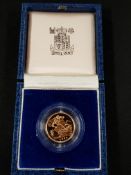 PROOF 1988 GOLD HALF SOVEREIGN COIN