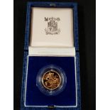 PROOF 1988 GOLD HALF SOVEREIGN COIN