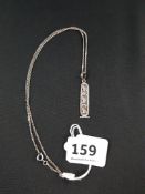 SILVER EGYPTIAN PENDANT AND CHAIN