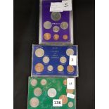 3 VARIOUS MINT COIN SETS