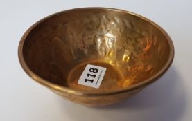 ORIENTAL BRASS DISH - UNION CASTLE LINE