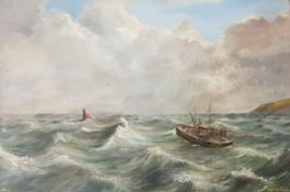 PULLON - OIL ON BOARD - SEASCAPE