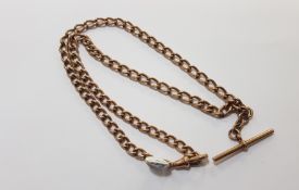 24" 9 CARAT GOLD ROSE GOLD ALBERT CHAIN CIRCA 50 GRAMS