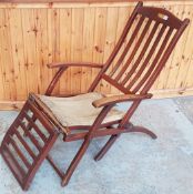 LUSITANIA DECKCHAIR - RECOVERED AT SEA POST-SINKING IN MAY 1915 BY JOHN WILLIAMS, MANAGER OF