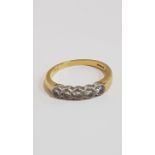 18 CARAT GOLD 5 STONE DIAMOND RING