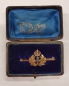 15 CARAT GOLD NAVAL SWEETHEART BROOCH