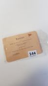 LAUNCH TICKET FOR TITANIC 31ST MAY 1911