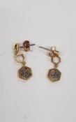 PAIR OF 18 CARAT GOLD & DIAMOND EARRINGS