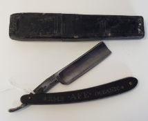 TITANIC LOOKOUT ALFRED EVANS CUT THROAT RAZOR, ENGRAVED OCEANIC AND DATED 1911. EVANS WAS A