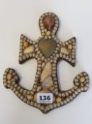 DECORATIVE ANCHOR MADE BY TITANIC CREWMAN SURVIVOR EX-HENRY ALDRIDGE AND SONS - FADED WRITING TO