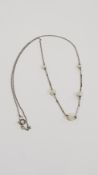 ART DECO 9 CARAT WHITE GOLD AND OPEL NECKLACE