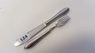 WHITE STAR LINE FISH KNIFE AND FORK