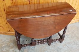 ANTIQUE 17TH CENTURY IRISH GATE LEG TABLE AS SEEN ON ANTIQUES ROAD SHOW