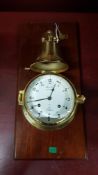 SHIPS BELL CLOCK PERFECT WORKING ORDER