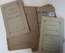 QUANTITY OF HARLAND AND WOLFF BOOKLETS 7