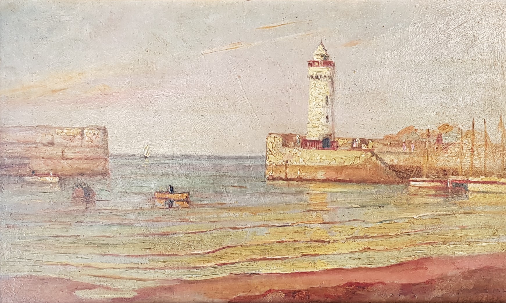 T.BOND WALKER - OIL ON BOARD - DONAGHADEE