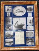 FRAMED TITANIC EPHEMERA