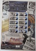 LIMITED EDITION STAMP SHEET (CENTENARY OF THE SINKING OF THE R.M.S TITANIC)