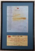 REPRODUCTION TITANIC TICKET & EPHEMERA