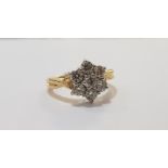 18 CARAT GOLD 1 CARAT DIAMOND CLUSTER RING - COLOUR I/J, CLARITY SI/2