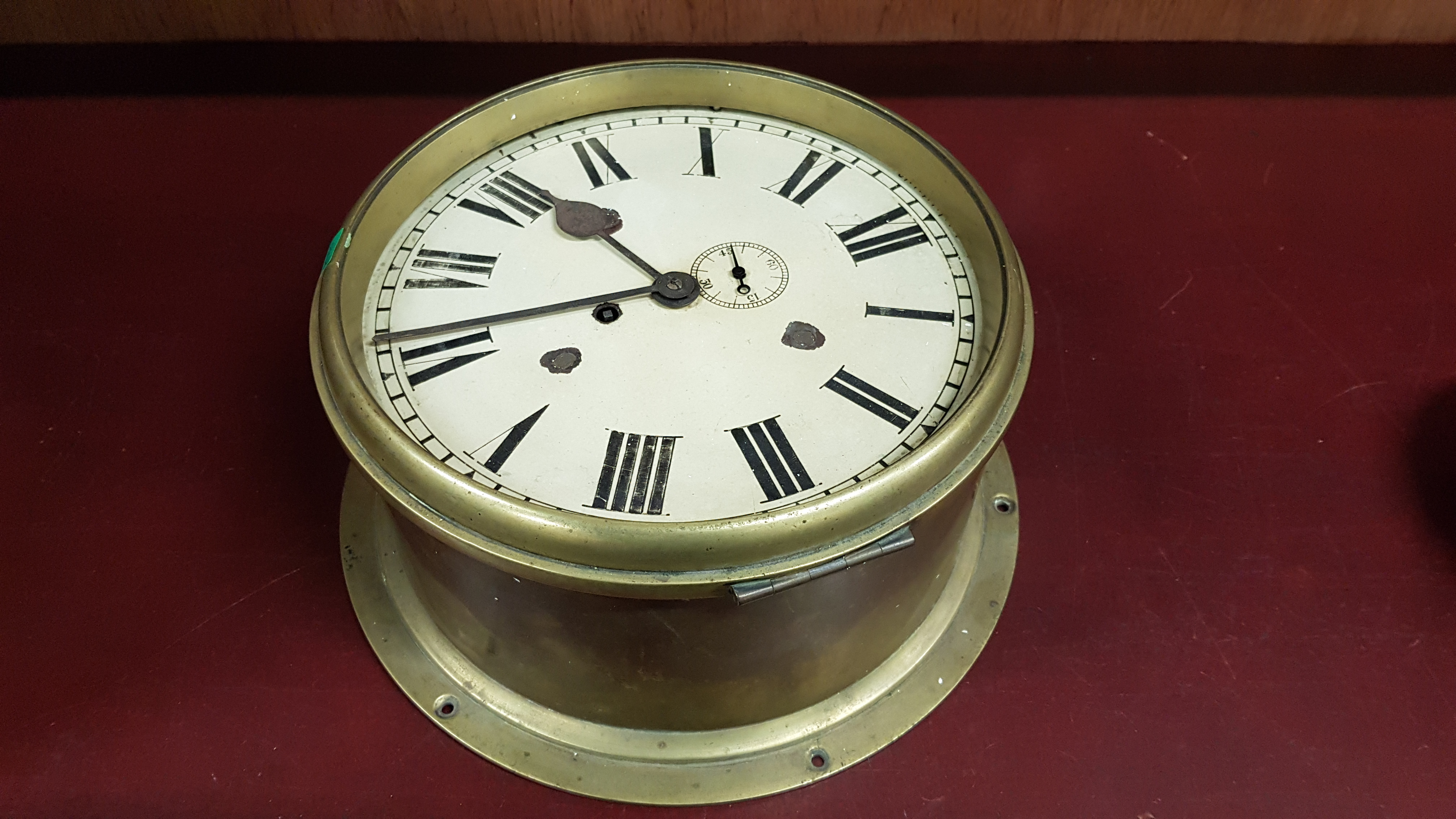 LARGE VICTORIAN FUSEE SHIPS CLOCK PERFECT WORKING ORDER