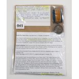 WW1 MEDAL - 2647 PTE J.F.GENTRY 13-LONDON R