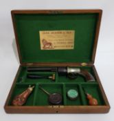 1863 CASED .40 SIX SHOT CAP AND BALL REVOLVER TRAUS. WITH 5'' OCTAGONAL RIFLE BARREL. THE REVOLVER