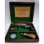 1861 CASED .36 AMERICAN REVOLVER MANUFACTURED FOR THE PROVEDENCE POLICE FORCE RHODE ISLAND. THE