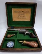 1861 CASED .36 AMERICAN REVOLVER MANUFACTURED FOR THE PROVEDENCE POLICE FORCE RHODE ISLAND. THE