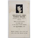DEATH CARD - JAMES PATRICK MCDADE