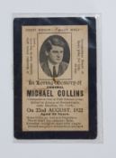 MICHAEL COLLINS MEMORIAL CARD MOST LIKELY FAMILY ISSUE